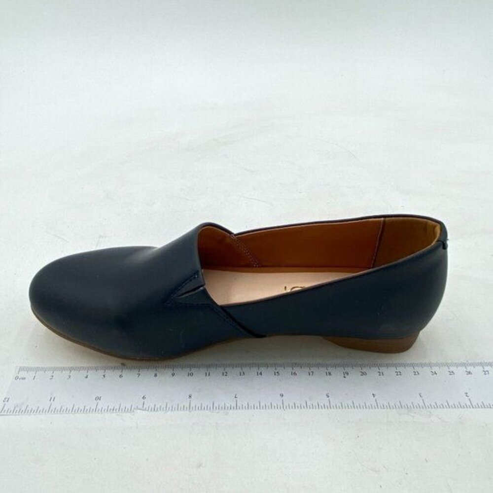 FOWT Black Almond Toe Pumps Solid Color Loafer Flats Slip On Cozy Party Shoes